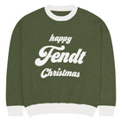 The Tractor Mugs Store XL Happy Fendt Christmas Jumper | Relaxed fit knitted crew neck sweater Quality Farmers Merch