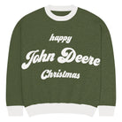 The Tractor Mugs Store XS Happy John Deere Christmas Jumper | Relaxed fit knitted crew neck sweater Quality Farmers Merch