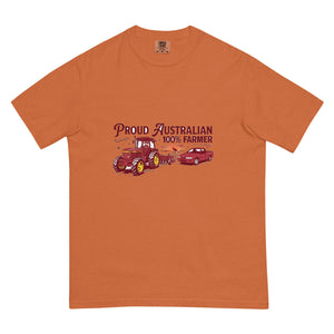 The Tractor Mugs Store Yam John Deere 3350 4WD PROUD AUSTRALIAN 100% FARMER Two Tone | Unisex Premium T-shirt Quality Farmers Merch