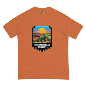 The Tractor Mugs Store Yam John Deere 3350 PROUD AUSTRALIAN 100% FARMER Bright | Unisex Premium T-shirt Quality Farmers Merch