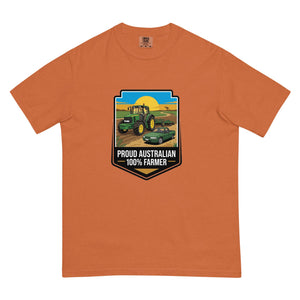 The Tractor Mugs Store Yam John Deere 6930 PROUD AUSTRALIAN 100% FARMER Bright | Unisex Premium T-shirt Quality Farmers Merch