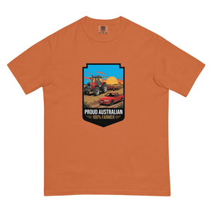 The Tractor Mugs Store Yam Massey Ferguson 3075 PROUD AUSTRALIAN 100% FARMER Bright | Unisex Premium T-shirt Quality Farmers Merch