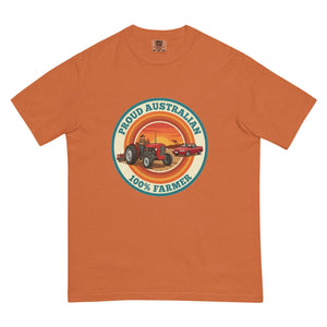 The Tractor Mugs Store Yam Massey Ferguson 35X PROUD AUSTRALIAN 100% FARMER Retro | Unisex Premium T-shirt Quality Farmers Merch