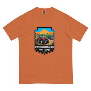 The Tractor Mugs Store Yam Massey Ferguson 6480 PROUD AUSTRALIAN 100% FARMER Bright | Unisex Premium T-shirt Quality Farmers Merch