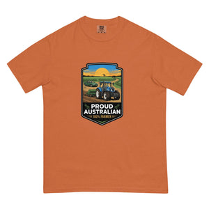 The Tractor Mugs Store Yam New Holland T7.210 PROUD AUSTRALIAN 100% FARMER Bright | Unisex Premium T-shirt Quality Farmers Merch