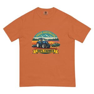The Tractor Mugs Store Yam New Holland T7.210 PROUD AUSTRALIAN 100% FARMER Outdoor | Unisex Premium T-shirt Quality Farmers Merch