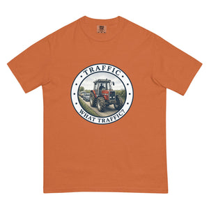 The Tractor Mugs Store Yam / S Massey Ferguson 3075 TRAFFIC WHAT TRAFFIC? Engraving | Unisex Premium T-shirt Quality Farmers Merch