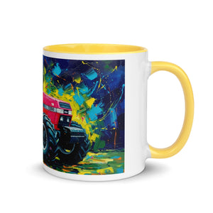 The Tractor Mugs Store Yellow / 11 oz Case 7250 Splash Art | Mug with Color Inside Quality Farmers Merch