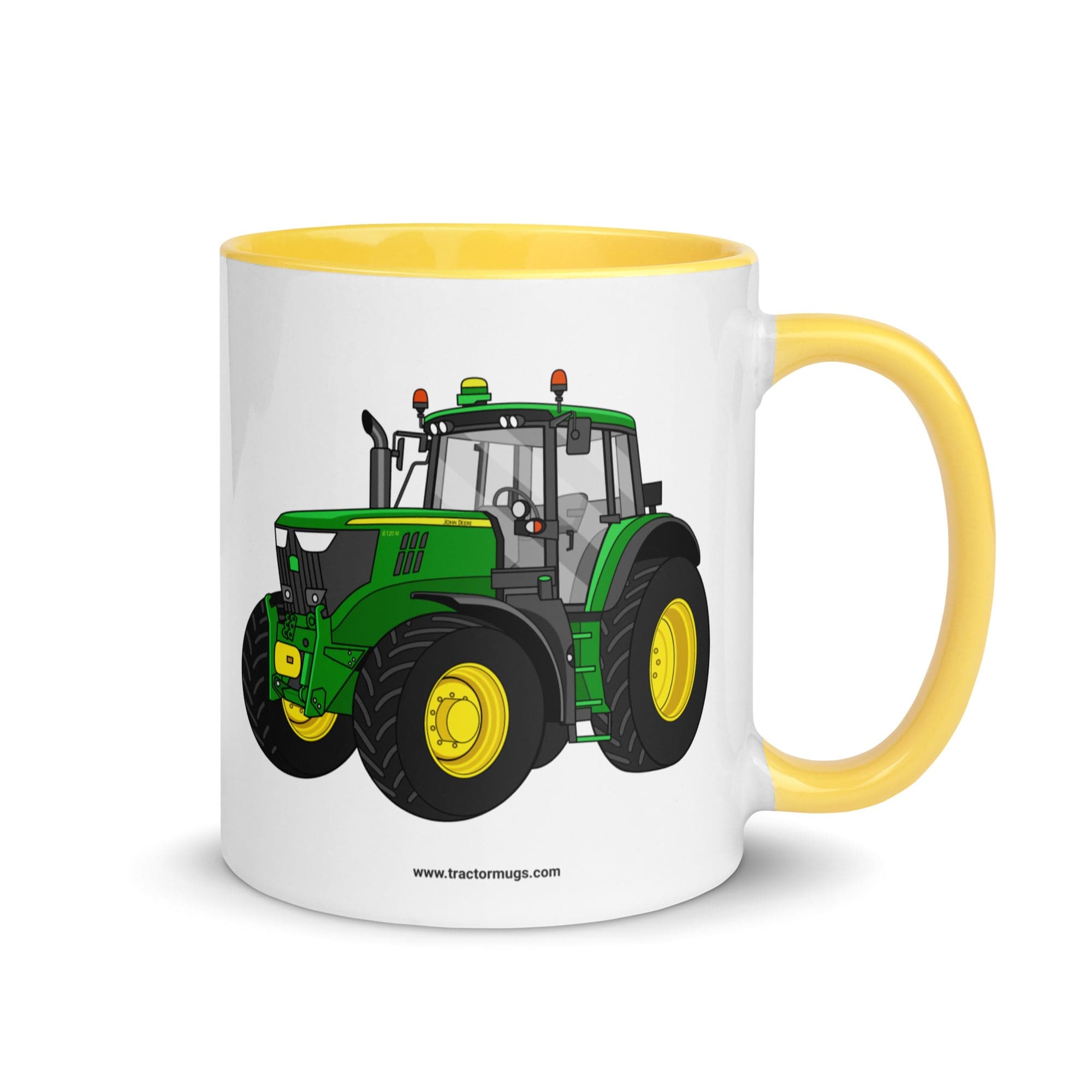 The Tractor Mugs Store Yellow / 11 oz John Deere 6120 M | Mug with Color Inside Quality Farmers Merch