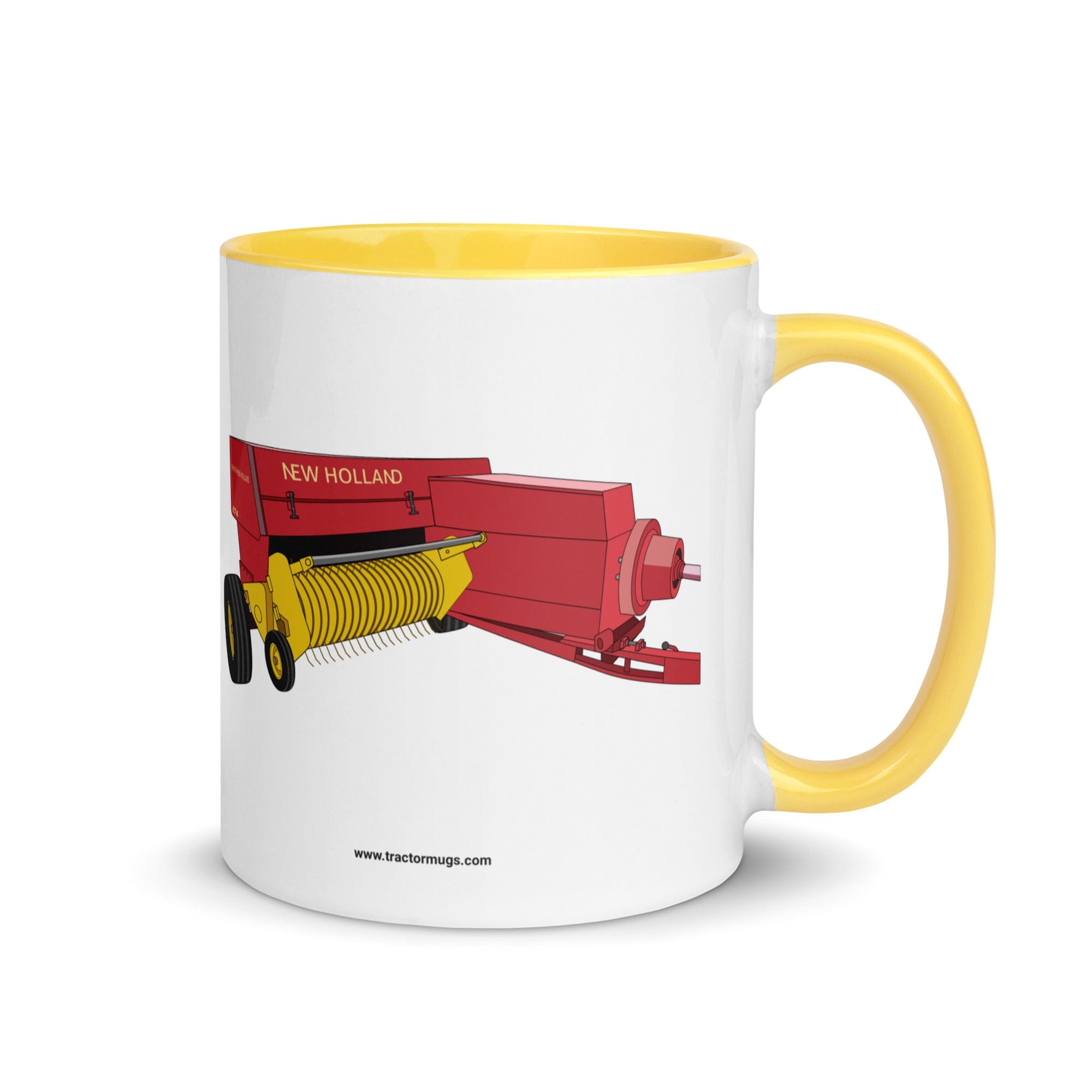 The Tractor Mugs Store Yellow / 11 oz New Holland 274 Square Baler | Mug with Color Inside Quality Farmers Merch