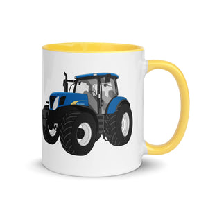 The Tractor Mugs Store Yellow / 11 oz New Holland 7040 | Mug with Color Inside Quality Farmers Merch