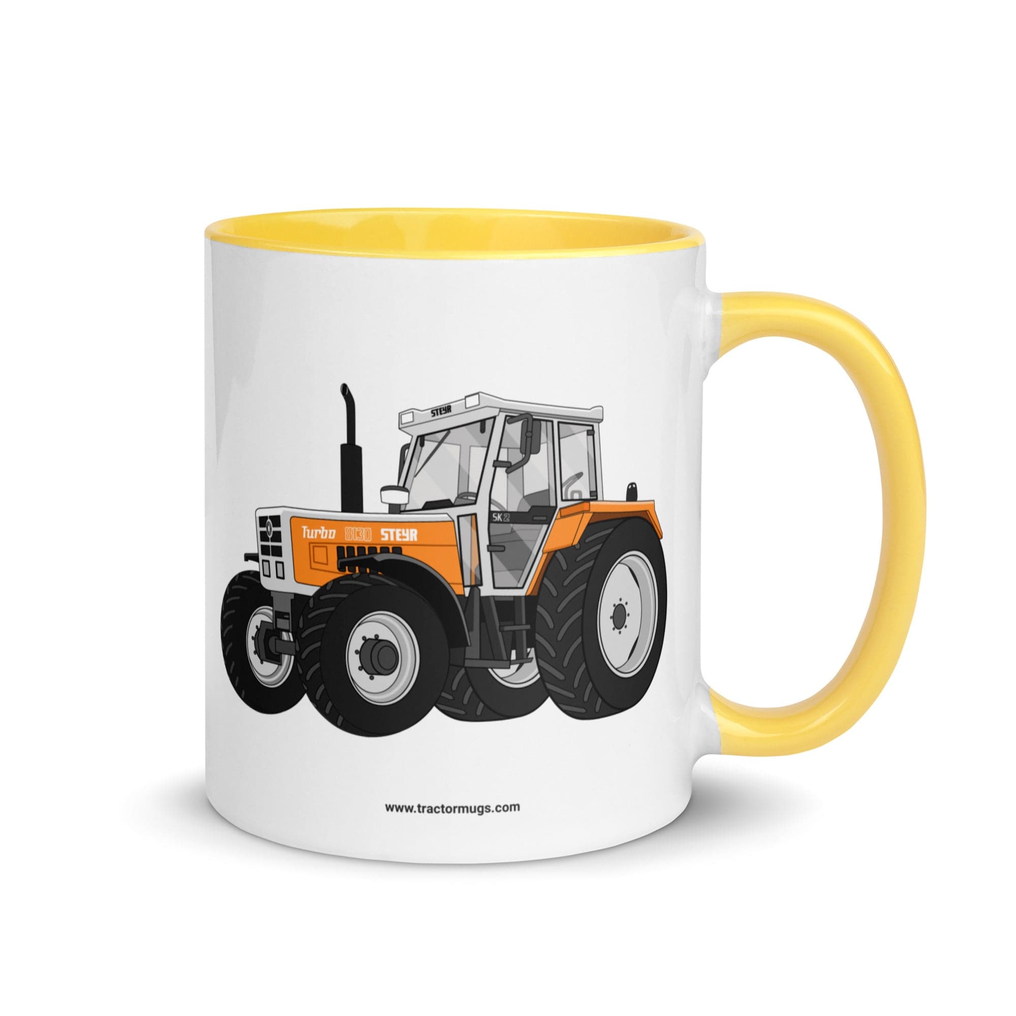 The Tractor Mugs Store Yellow / 11 oz Steyr SK 8130 Kommunal | Mug with Color Inside Quality Farmers Merch