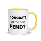 The Tractor Mugs Store Yellow Congrats On The New Fendt  | Mug with Color Inside Quality Farmers Merch