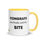 The Tractor Mugs Store Yellow Congrats You Finally Sold The Site | Mug with Color Inside Quality Farmers Merch
