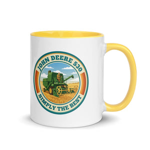 The Tractor Mugs Store Yellow John Deere 530 John Deere 530 SIMPLY THE BEST | Mug with Colour Inside Quality Farmers Merch