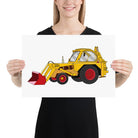 The Tractors Mugs Store 12″×18″ JCB 3 Backhoe Poster Quality Farmers Merch