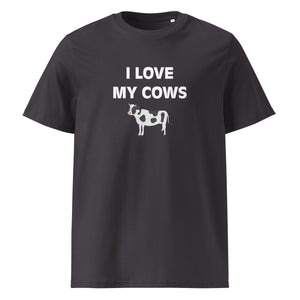 The Tractors Mugs Store Anthracite / S I LOVE MY COWS Unisex organic cotton t-shirt Quality Farmers Merch