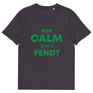 The Tractors Mugs Store Anthracite / S KEEP CALM drive a FENDT Unisex organic cotton t-shirt Quality Farmers Merch