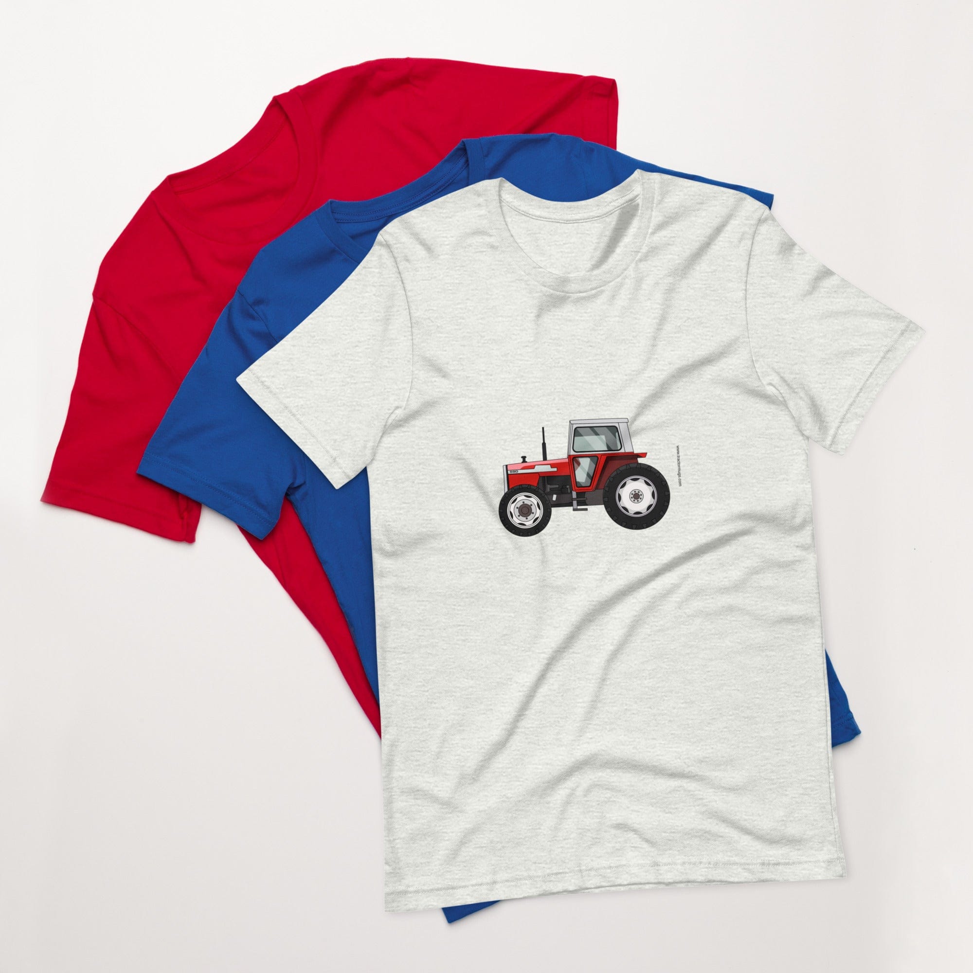 The Tractors Mugs Store Ash / S Massey Ferguson 590 4WD Unisex t-shirt Quality Farmers Merch