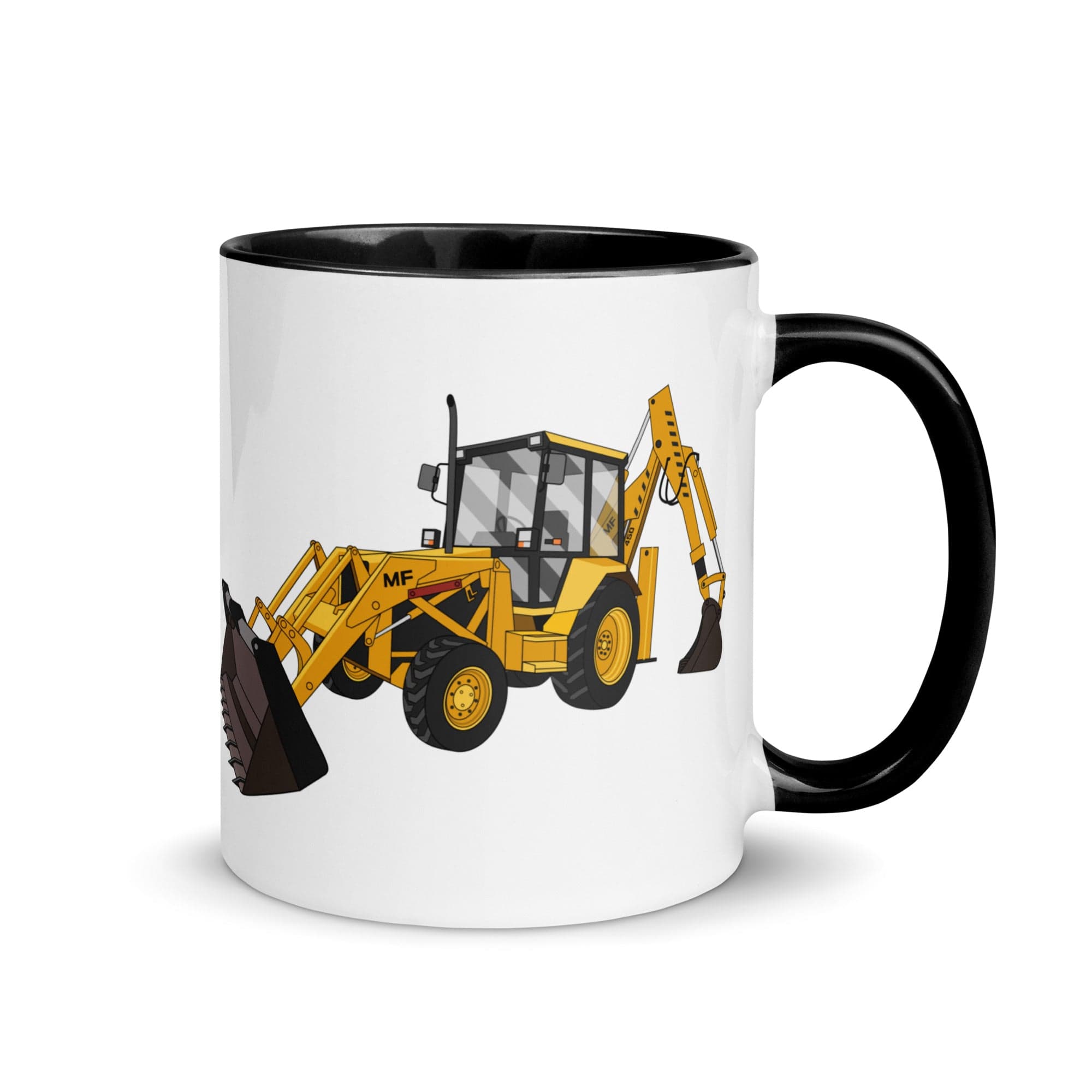 The Tractors Mugs Store Black Massey 50HX Mug with Color Inside Quality Farmers Merch