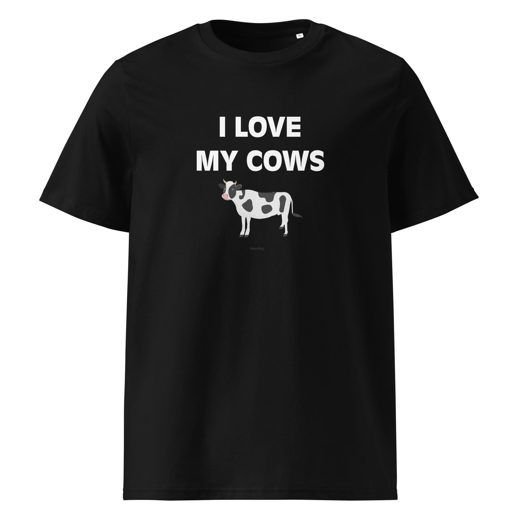 The Tractors Mugs Store Black / S I LOVE MY COWS Unisex organic cotton t-shirt Quality Farmers Merch