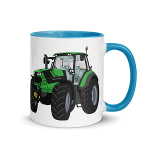 The Tractors Mugs Store Blue Deutz - Fahr Agrotron 7250 Ttv Mug with Color Inside Quality Farmers Merch