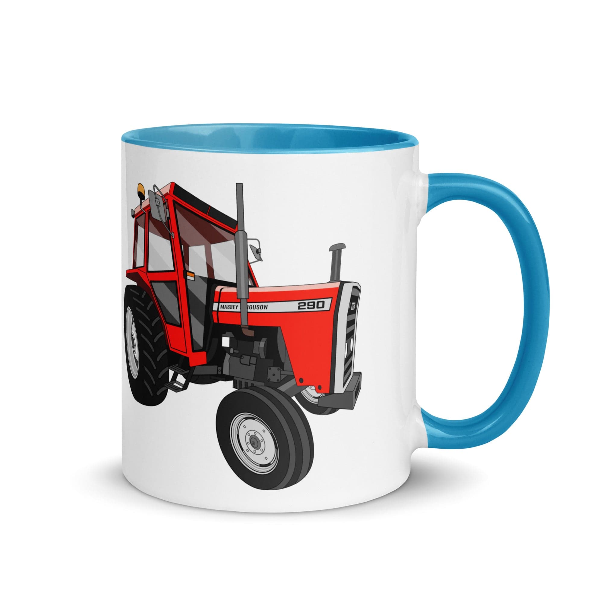 The Tractors Mugs Store Blue Massey Ferguson 290 Mug with Color Inside Quality Farmers Merch
