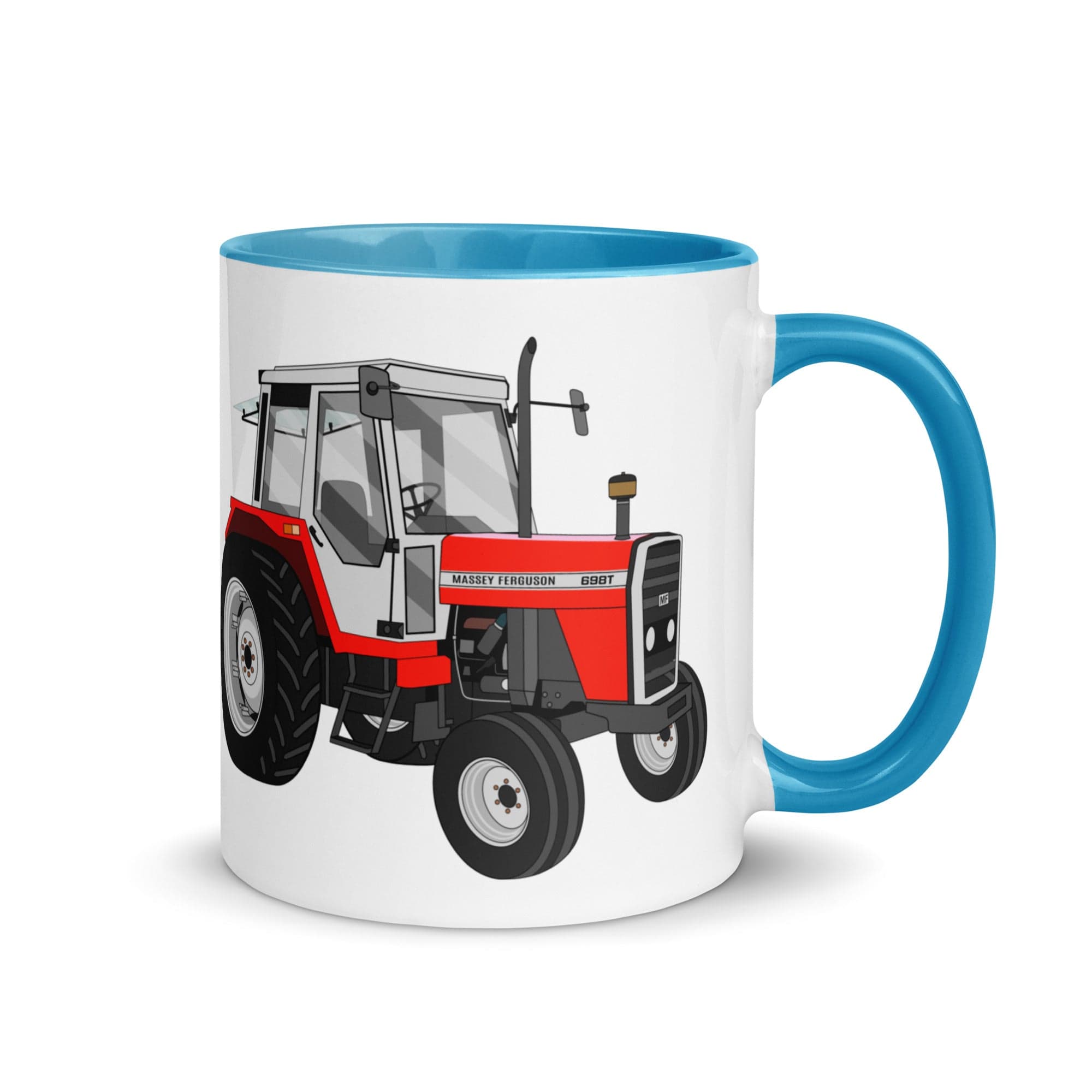 The Tractors Mugs Store Blue Massey Ferguson 698T Mug with Color Inside Quality Farmers Merch