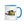 The Tractors Mugs Store Blue New Holland CR Combine Harvester (2004). Mug with Color Inside Quality Farmers Merch