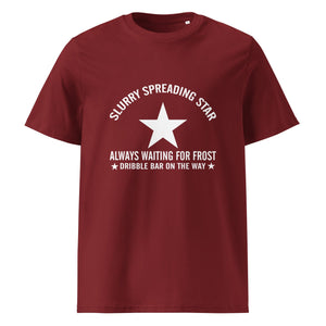 The Tractors Mugs Store Burgundy / S Slurry Speading Star Unisex organic cotton t-shirt Quality Farmers Merch