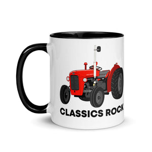 The Tractors Mugs Store Classic Rock Massey Ferguson 35X Mug with Color Inside Quality Farmers Merch