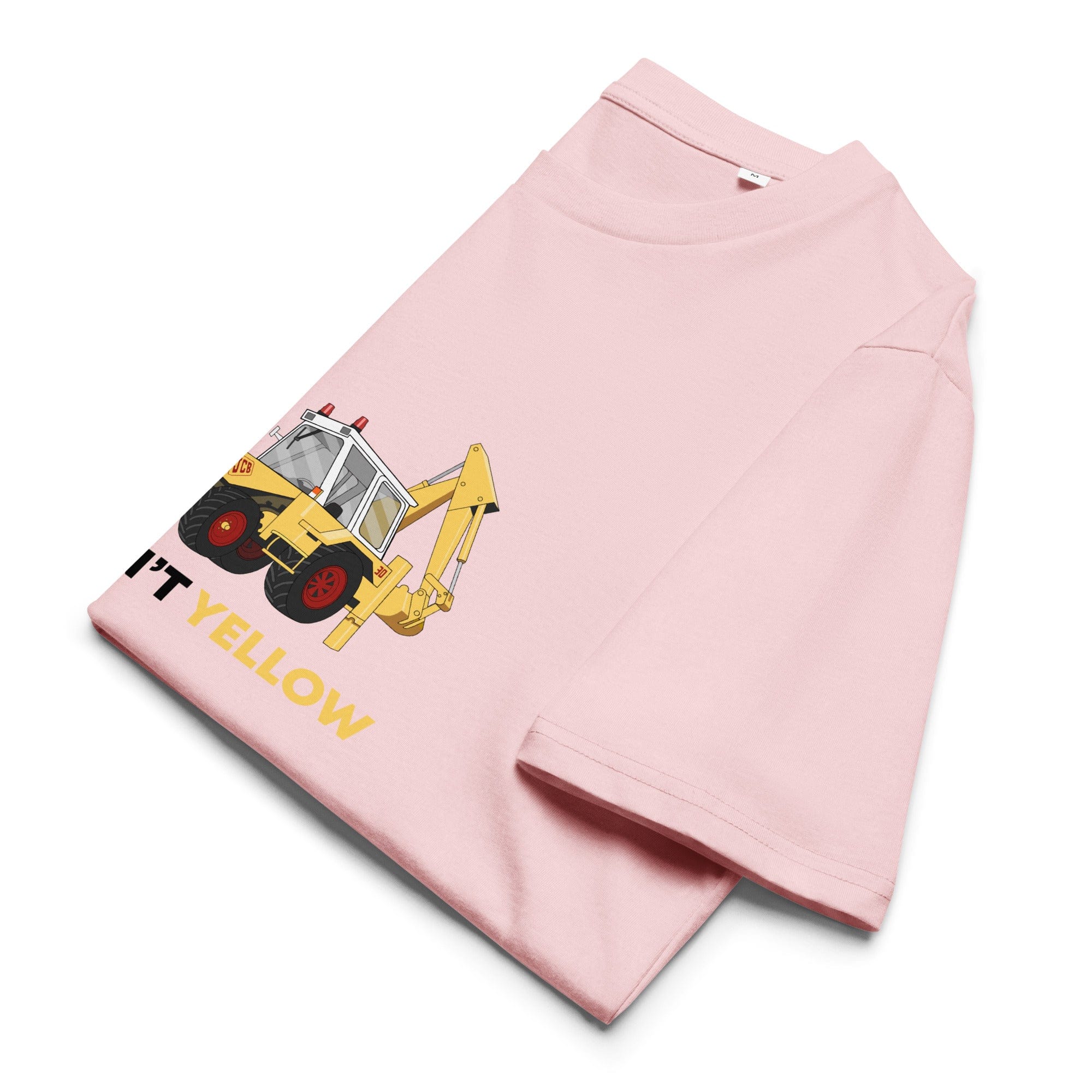 The Tractors Mugs Store Cotton Pink / S If She Ain't Yellow JCB Unisex organic cotton t-shirt Quality Farmers Merch