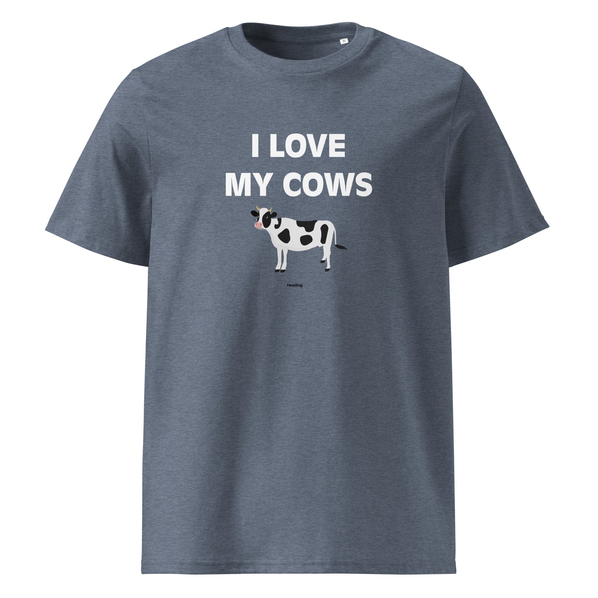 The Tractors Mugs Store Dark Heather Blue / S I LOVE MY COWS Unisex organic cotton t-shirt Quality Farmers Merch