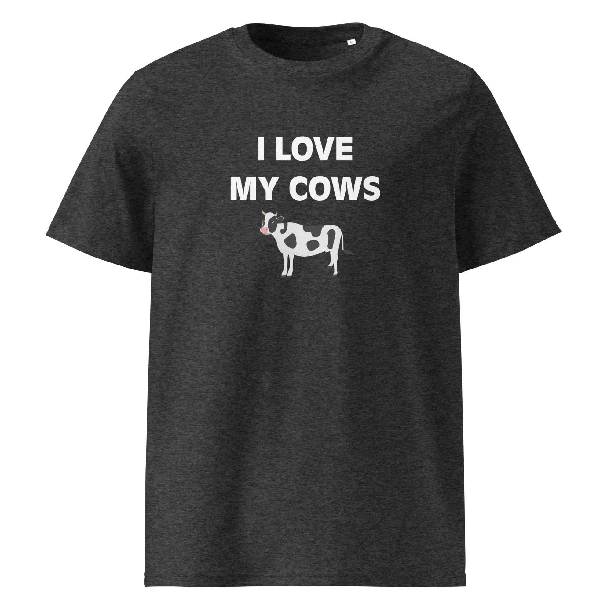 The Tractors Mugs Store Dark Heather Grey / S I LOVE MY COWS Unisex organic cotton t-shirt Quality Farmers Merch