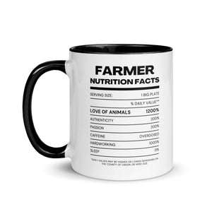 The Tractors Mugs Store Farmers Nutrition Mug with Color Inside Quality Farmers Merch