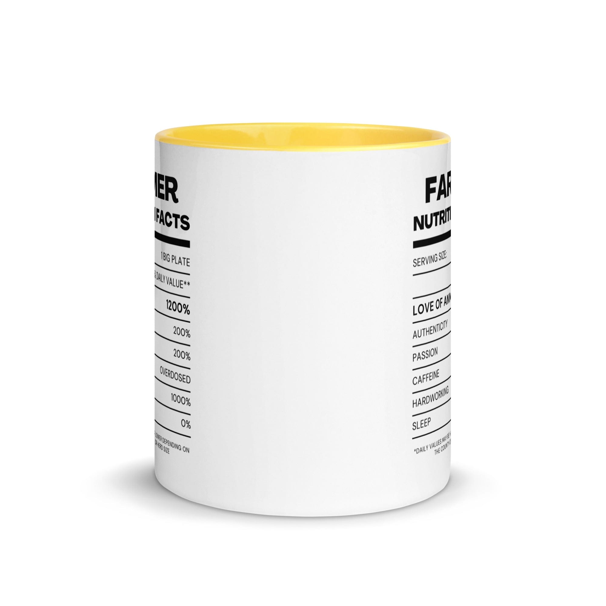 The Tractors Mugs Store Farmers Nutrition Mug with Color Inside Quality Farmers Merch