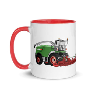 The Tractors Mugs Store Fendt Katana 85 Forage Harvester Mug with Color Inside Quality Farmers Merch