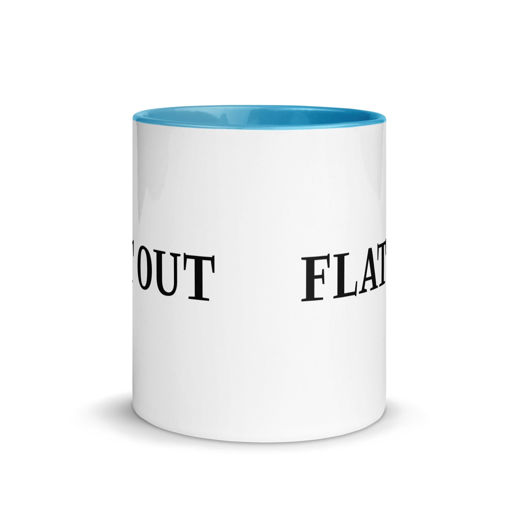 The Tractors Mugs Store Flat Out Mug with Color Inside Quality Farmers Merch