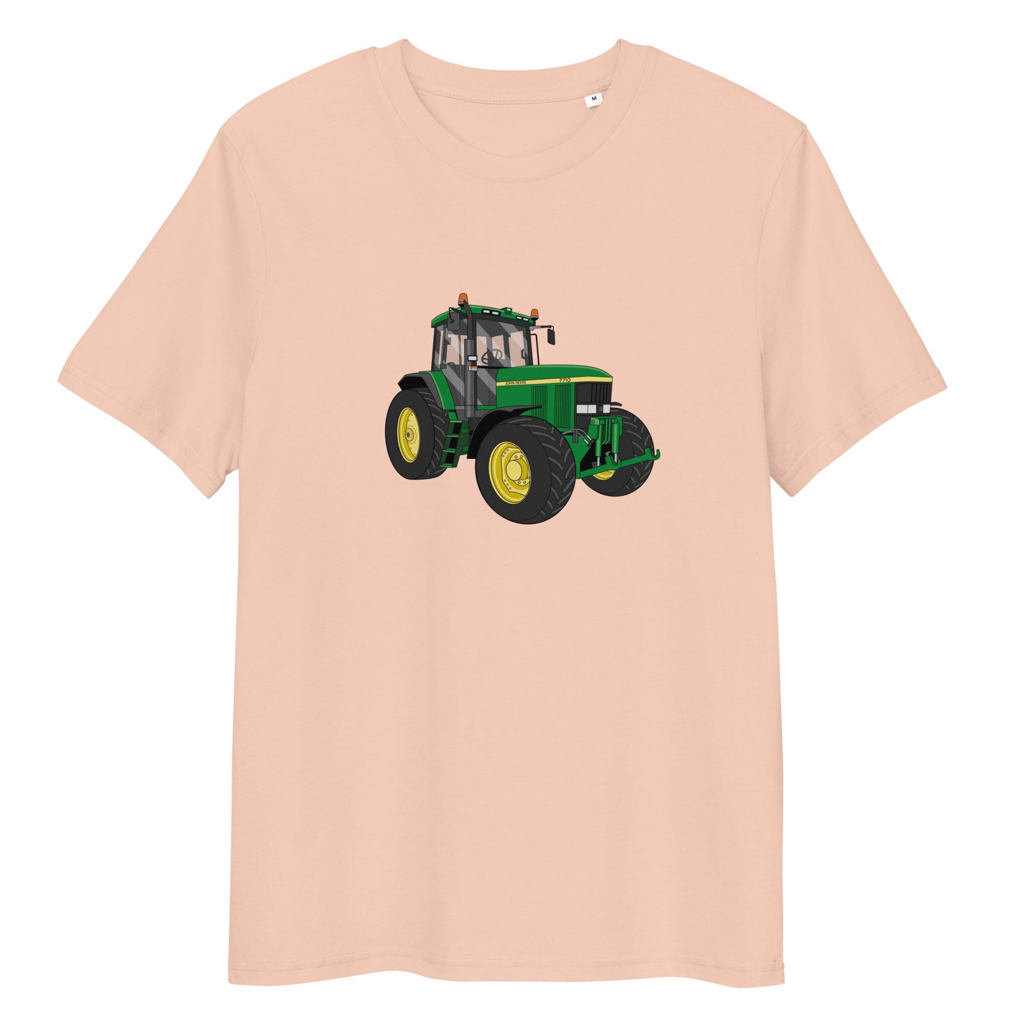 The Tractors Mugs Store Fraiche Peche / S John Deere 7710 Unisex organic cotton t-shirt Quality Farmers Merch