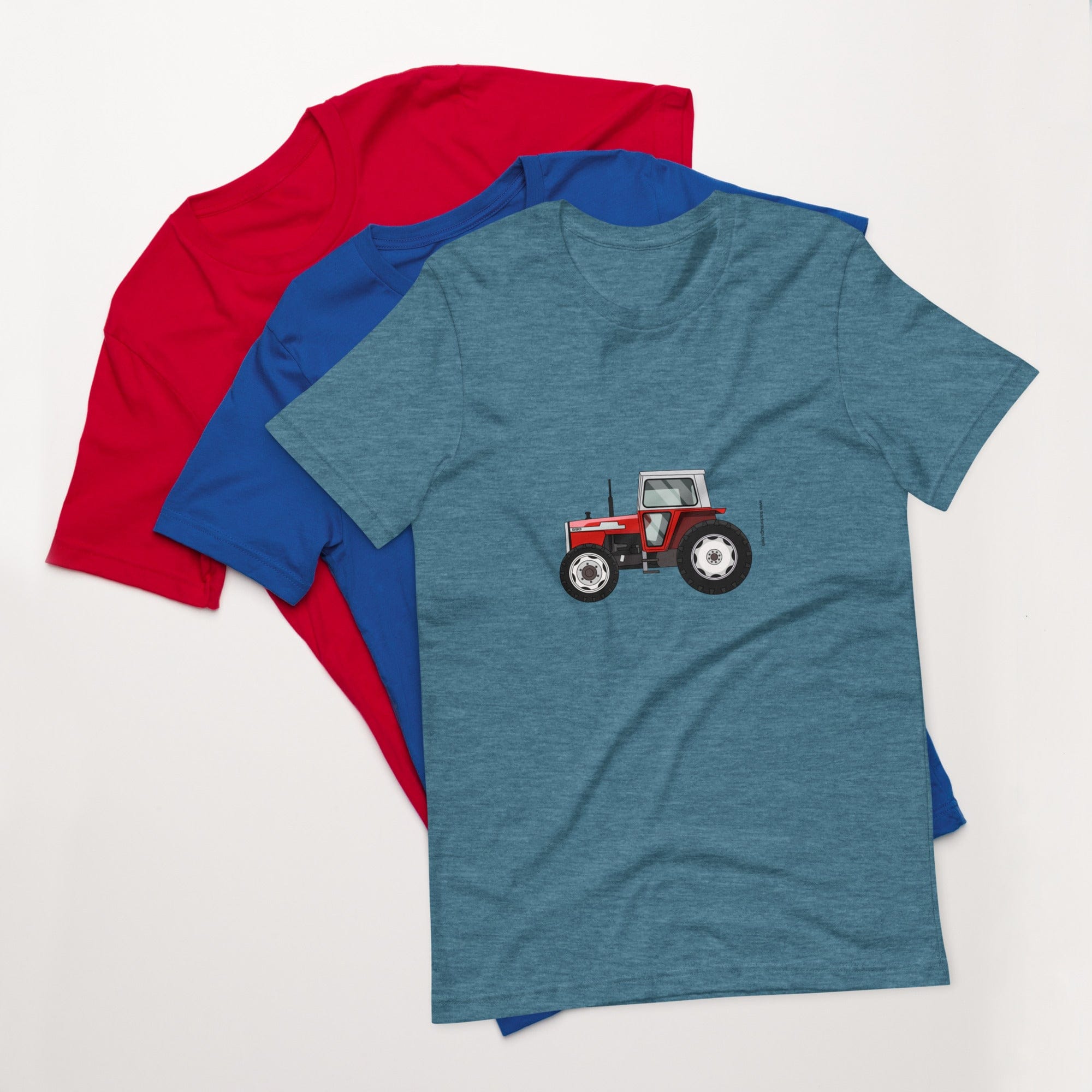 The Tractors Mugs Store Heather Deep Teal / S Massey Ferguson 590 4WD Unisex t-shirt Quality Farmers Merch