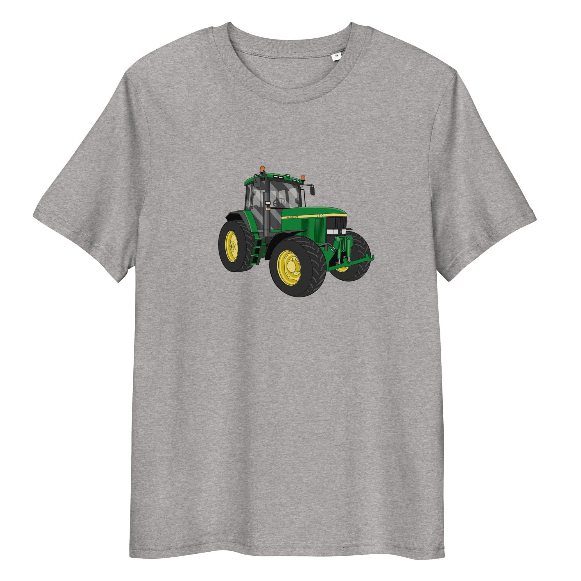 The Tractors Mugs Store Heather Grey / S John Deere 7710 Unisex organic cotton t-shirt Quality Farmers Merch