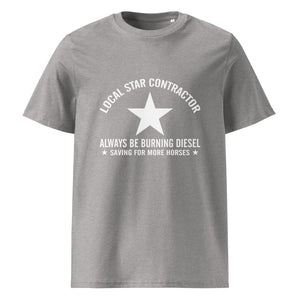 The Tractors Mugs Store Heather Grey / S Star Contractor Unisex organic cotton t-shirt Quality Farmers Merch