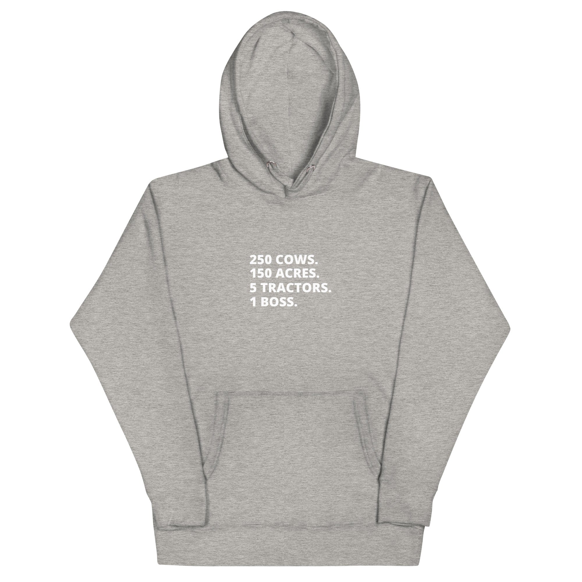 The Tractors Mugs Store Hoodie Carbon Grey / S 250 Cows Unisex Hoodie Quality Farmers Merch