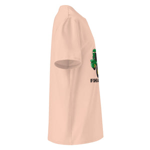 The Tractors Mugs Store If She Ain;t Green Unisex organic cotton t-shirt Quality Farmers Merch