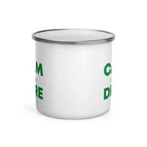 The Tractors Mugs Store KEEP CALM drive a DEERE Enamel Mug Quality Farmers Merch
