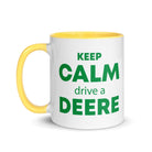 The Tractors Mugs Store KEEP CALM drive a DEERE Mug with Color Inside Quality Farmers Merch