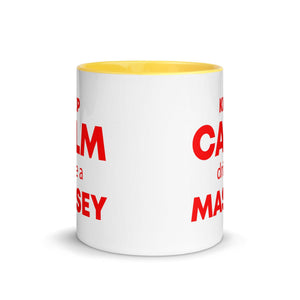 The Tractors Mugs Store KEEP CALM drive a MASSEY Mug with Color Inside Quality Farmers Merch