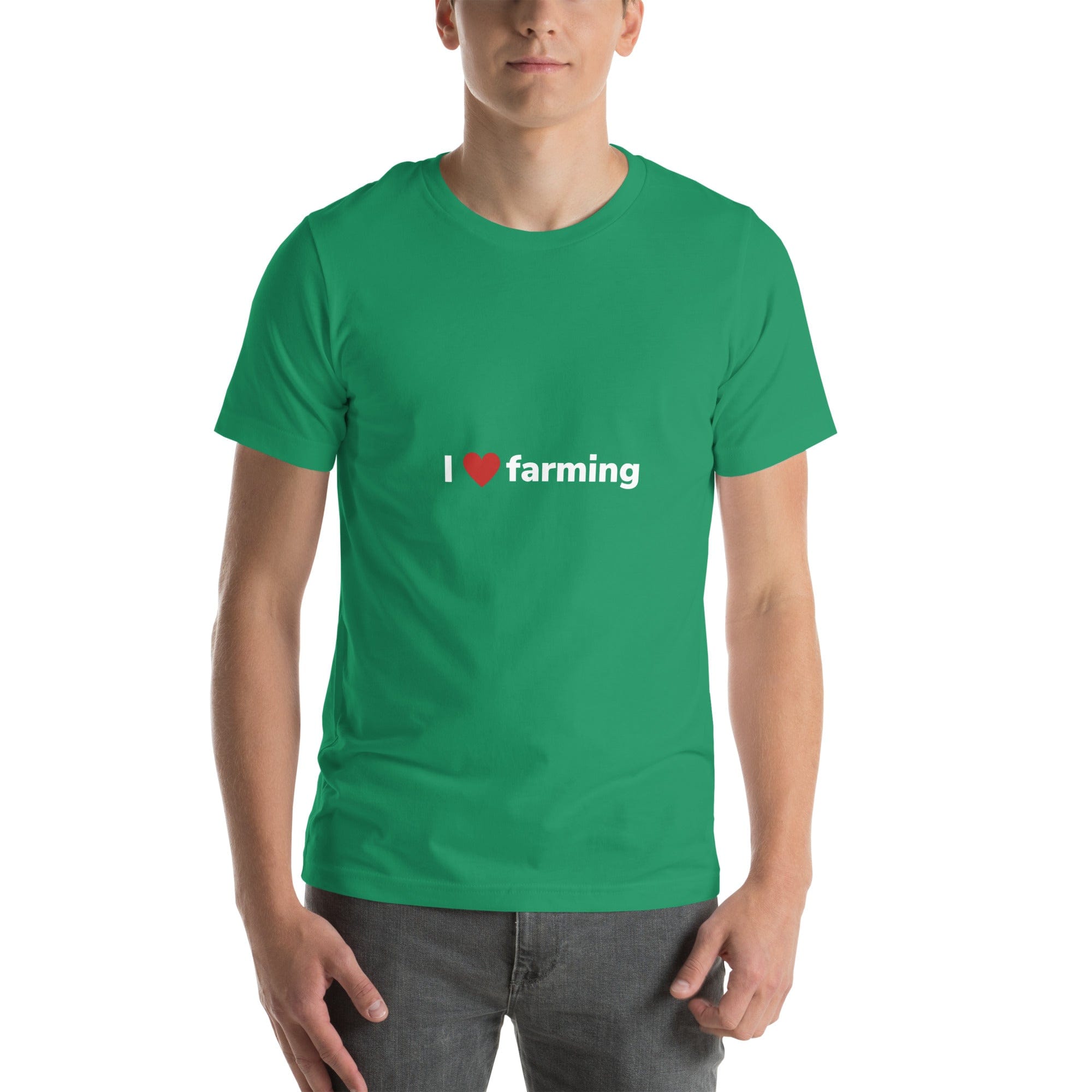The Tractors Mugs Store Kelly / XS I Love Farming Unisex t-shirt Quality Farmers Merch