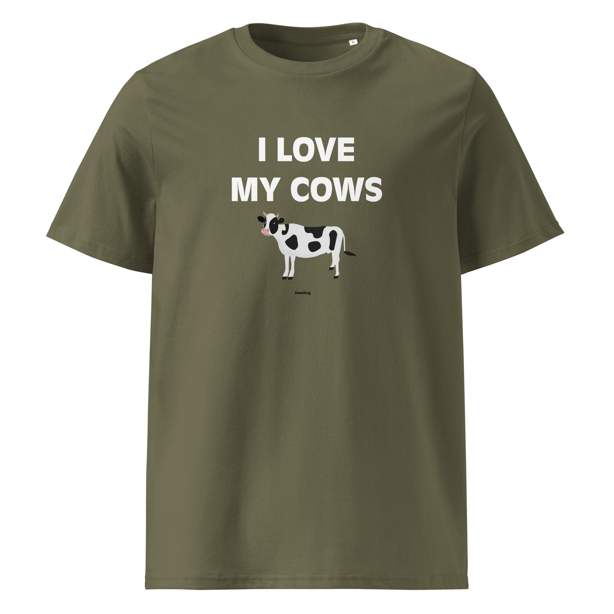 The Tractors Mugs Store Khaki / S I LOVE MY COWS Unisex organic cotton t-shirt Quality Farmers Merch