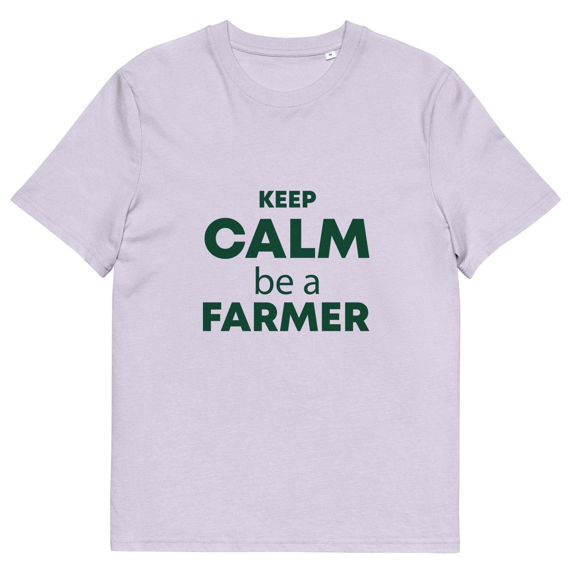 The Tractors Mugs Store Lavender / S KEEP CALM be a FARMER Unisex organic cotton t-shirt Quality Farmers Merch